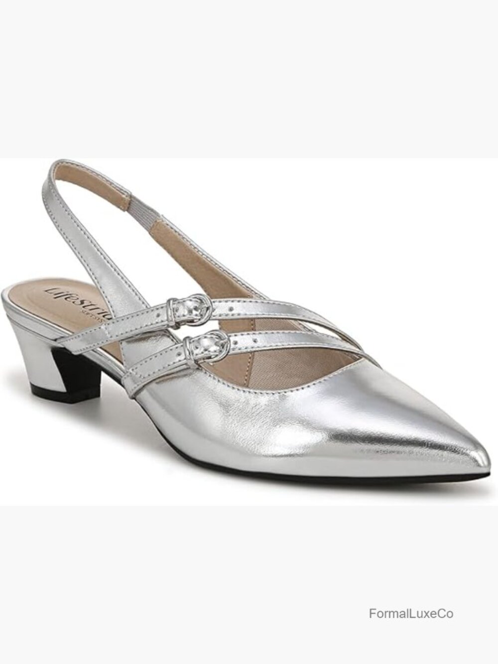 Women's Slingback Pumps with Kitten Heel, Cushioned